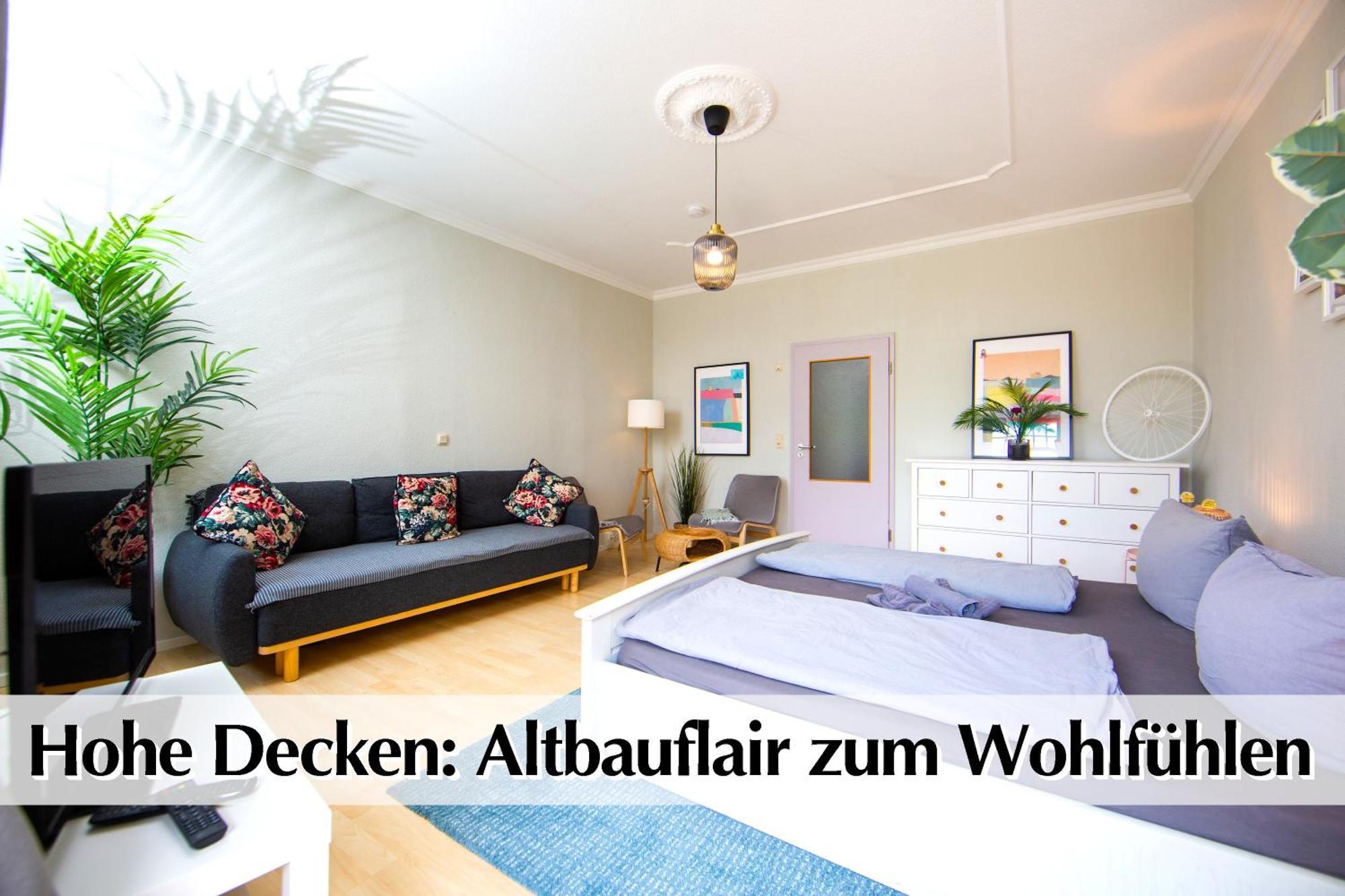 12 Fewos Im Jugendstilhaus Mit Aufzug, Terrasse, Kingsize-Bett, Smart-Tv, Etc Erfurt Room photo